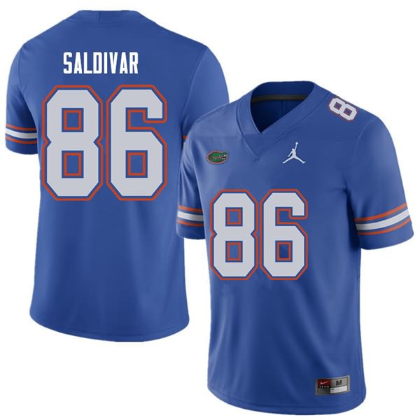 NCAA Florida Gators Andres Saldivar Men's #86 Jordan Brand Royal Stitched Authentic College Football Jersey OGX4364IT